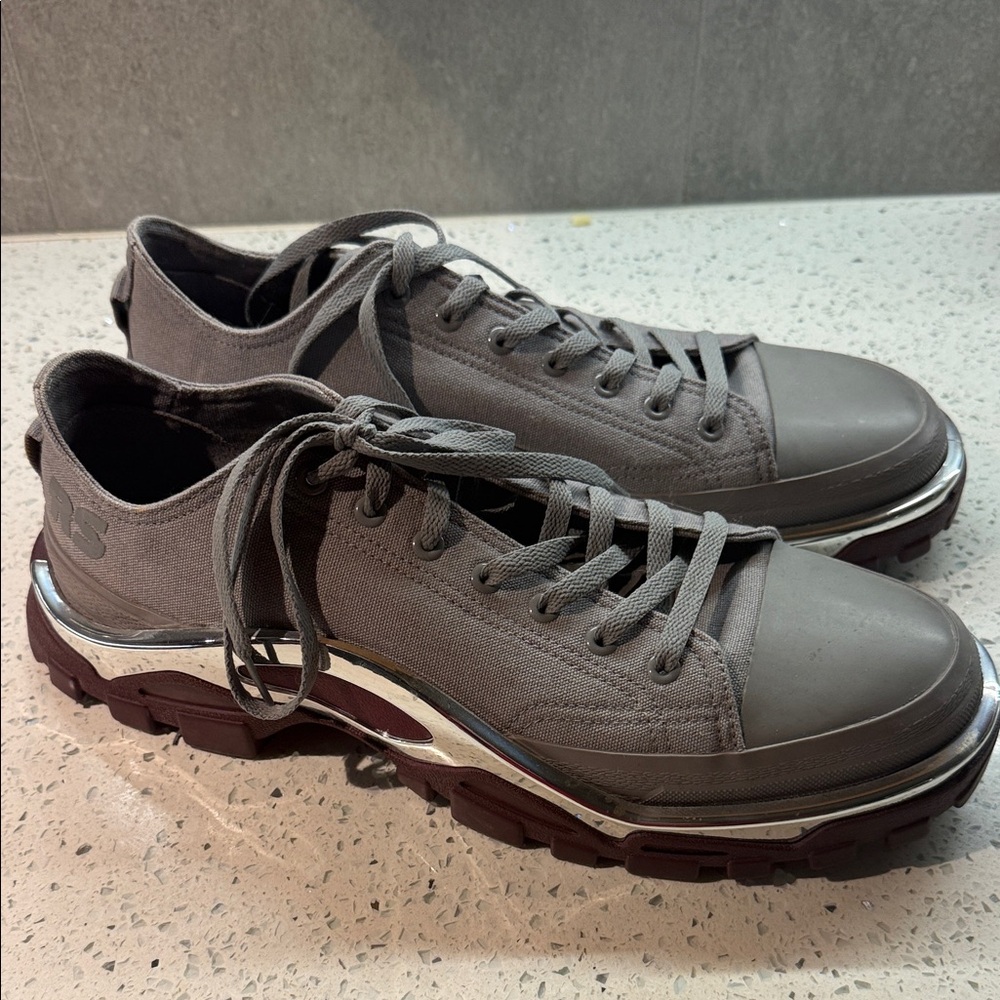 Raf Simons Gray and Silver Men's Sneakers